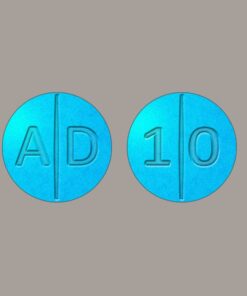 "Bottles of Adderall prescription medication on a white background."