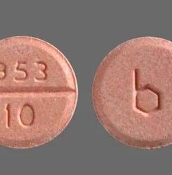 "Dexedrine 10mg prescription tablets inside a pharmacy bottle"